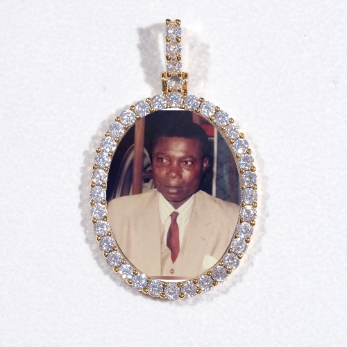 3D Oval Custom Picture Pendant