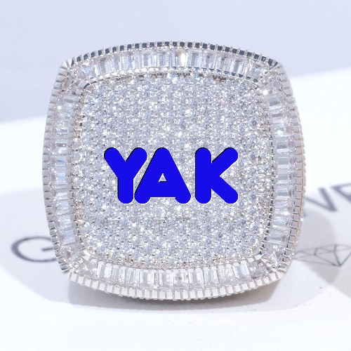 CUSTOM LETTER 3D ICED RING