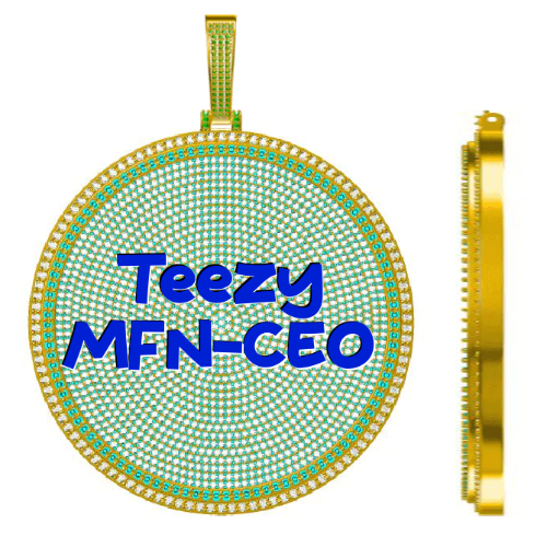 CUSTOM LETTER NECKLACE 3D BIG DISC