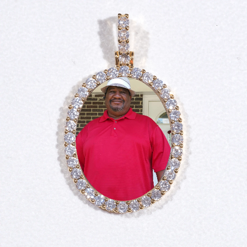 3D Oval Custom Picture Pendant