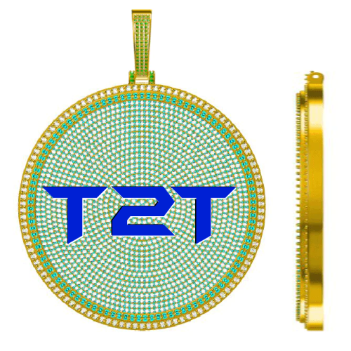 CUSTOM LETTER NECKLACE 3D BIG DISC