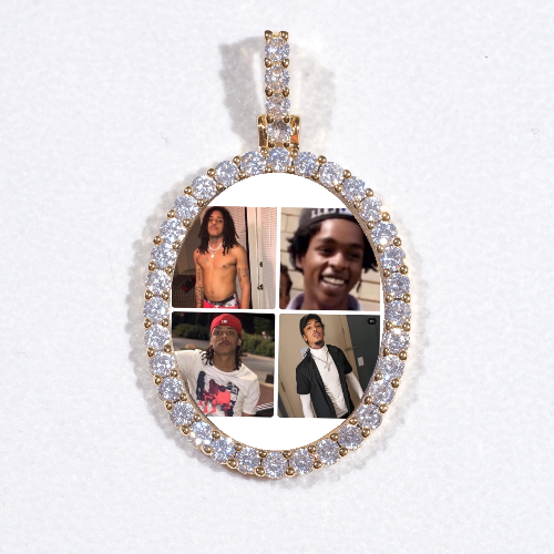 3D Oval Custom Picture Pendant