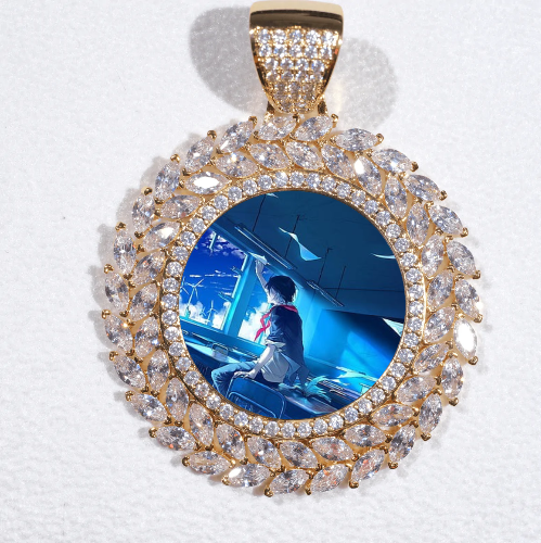 Large 3D Wheat Ear Custom Picture Pendant