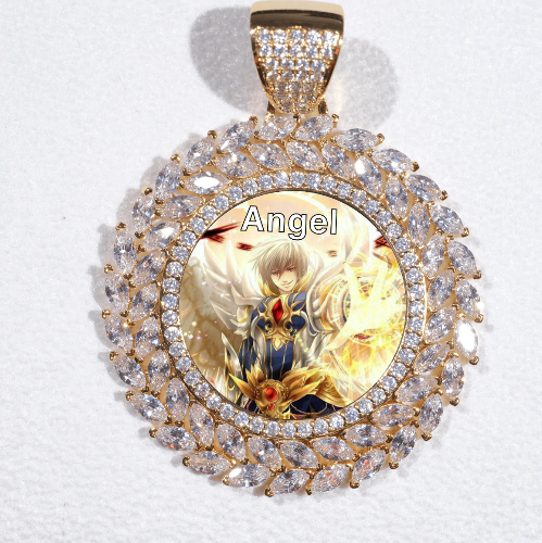 Large 3D Wheat Ear Custom Picture Pendant