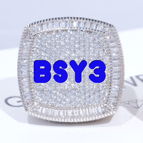 CUSTOM LETTER 3D ICED RING
