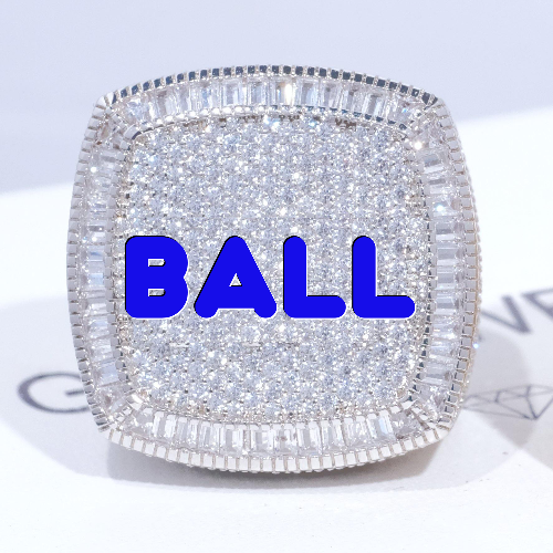 CUSTOM LETTER 3D ICED RING