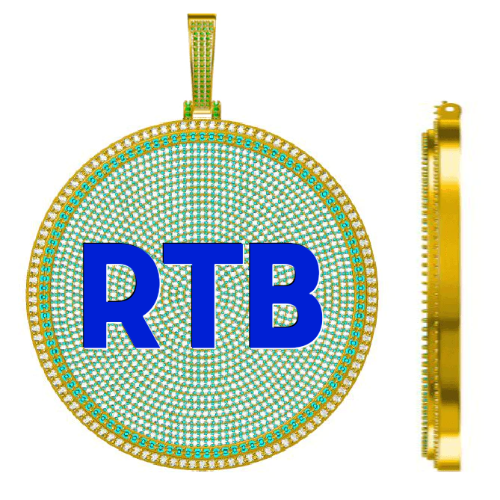 CUSTOM LETTER NECKLACE 3D BIG DISC