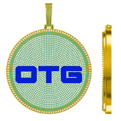 CUSTOM LETTER NECKLACE 3D BIG DISC