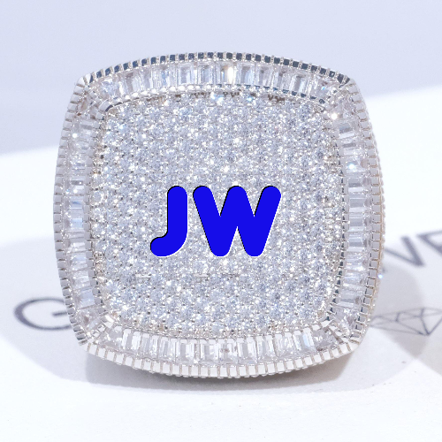 CUSTOM LETTER 3D ICED RING