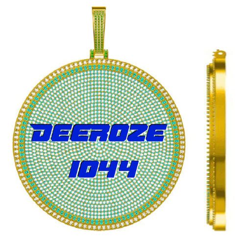 CUSTOM LETTER NECKLACE 3D BIG DISC