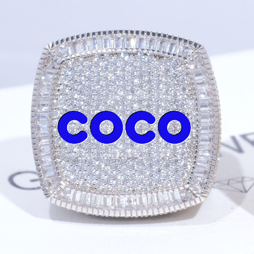 CUSTOM LETTER 3D ICED RING