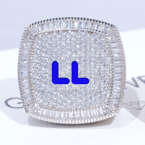 CUSTOM LETTER 3D ICED RING