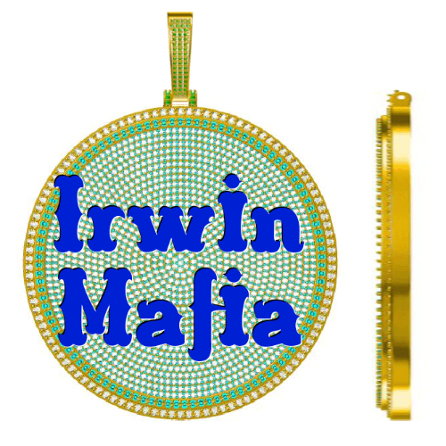 CUSTOM LETTER NECKLACE 3D BIG DISC