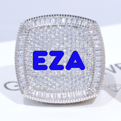 CUSTOM LETTER 3D ICED RING
