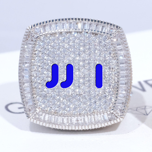 CUSTOM LETTER 3D ICED RING