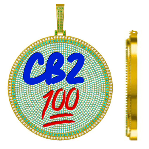 CUSTOM LETTER NECKLACE 3D BIG DISC