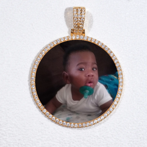 MEDIUM 3D CIRCLE CUSTOM PICTURE PENDANT