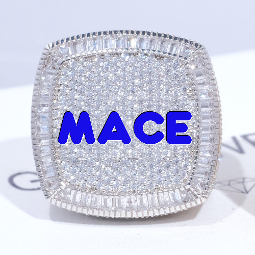 CUSTOM LETTER 3D ICED RING