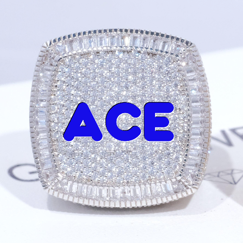 CUSTOM LETTER 3D ICED RING