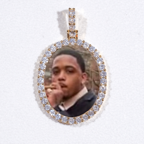 3D Oval Custom Picture Pendant