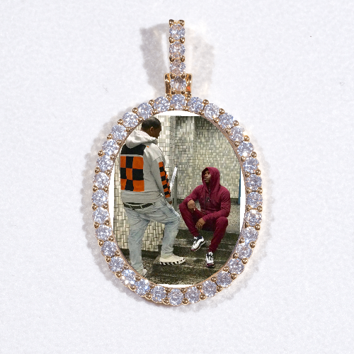 3D Oval Custom Picture Pendant