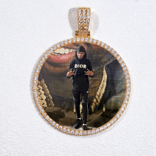 MEDIUM 3D CIRCLE CUSTOM PICTURE PENDANT