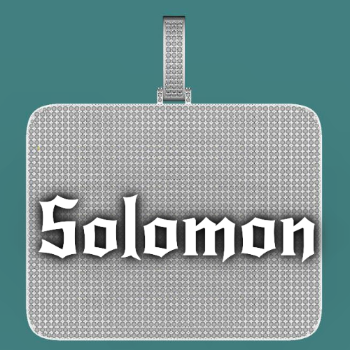 CUSTOM LETTER NECKLACE 3D BIG SQUARE