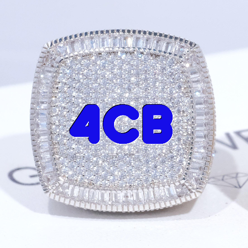 CUSTOM LETTER 3D ICED RING