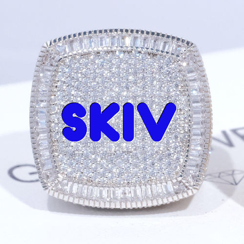 CUSTOM LETTER 3D ICED RING