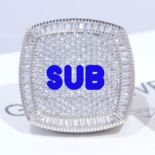 CUSTOM LETTER 3D ICED RING