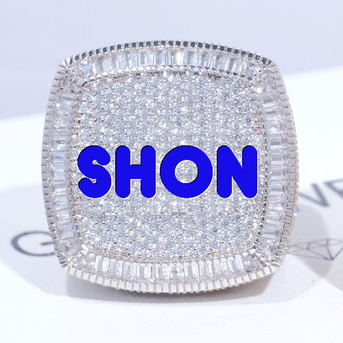 CUSTOM LETTER 3D ICED RING