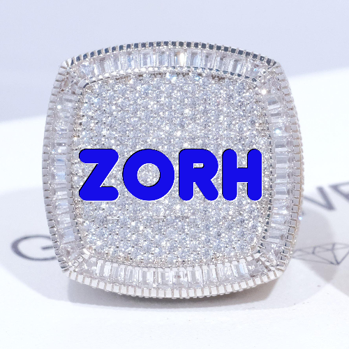 CUSTOM LETTER 3D ICED RING