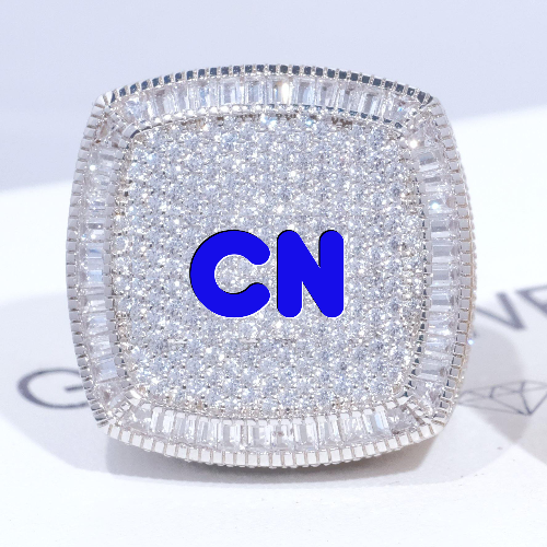 CUSTOM LETTER 3D ICED RING