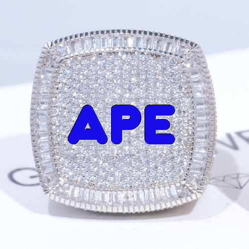 CUSTOM LETTER 3D ICED RING