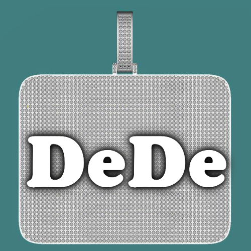 CUSTOM LETTER NECKLACE 3D BIG SQUARE