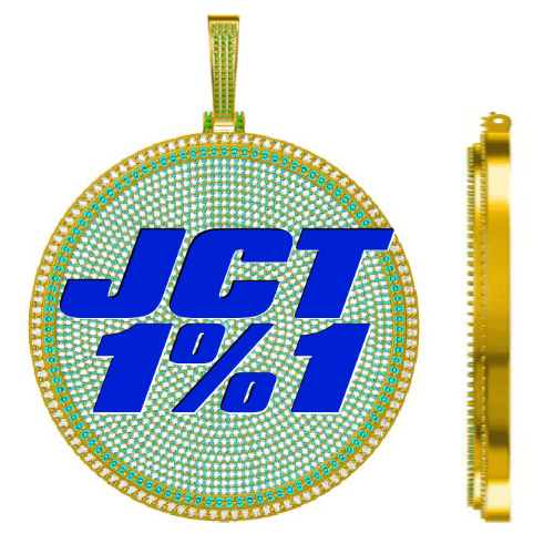CUSTOM LETTER NECKLACE 3D BIG DISC