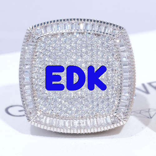 CUSTOM LETTER 3D ICED RING