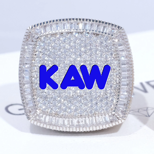 CUSTOM LETTER 3D ICED RING
