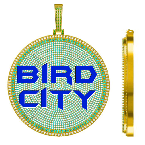 CUSTOM LETTER NECKLACE 3D BIG DISC