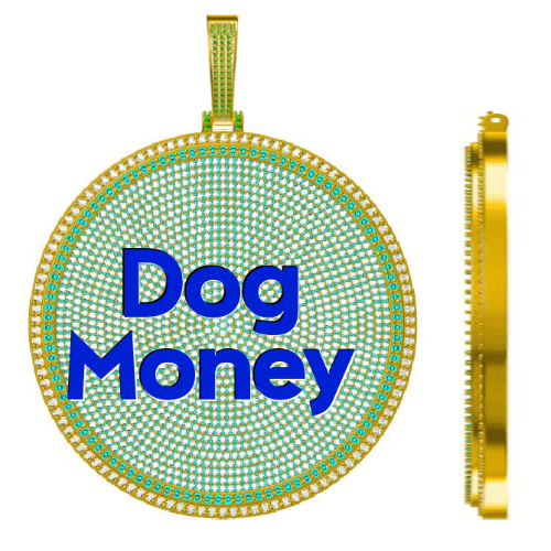 CUSTOM LETTER NECKLACE 3D BIG DISC