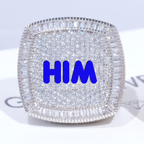 CUSTOM LETTER 3D ICED RING