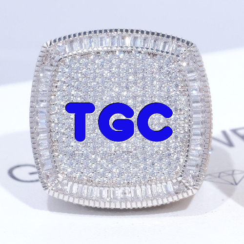 CUSTOM LETTER 3D ICED RING