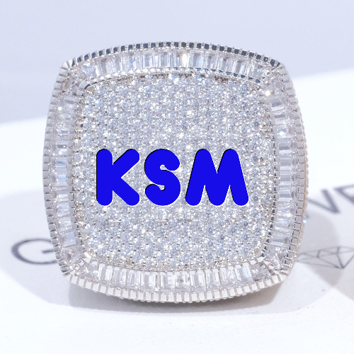 CUSTOM LETTER 3D ICED RING