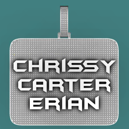 CUSTOM LETTER NECKLACE 3D BIG SQUARE