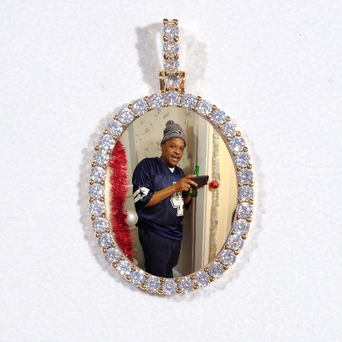 3D Oval Custom Picture Pendant