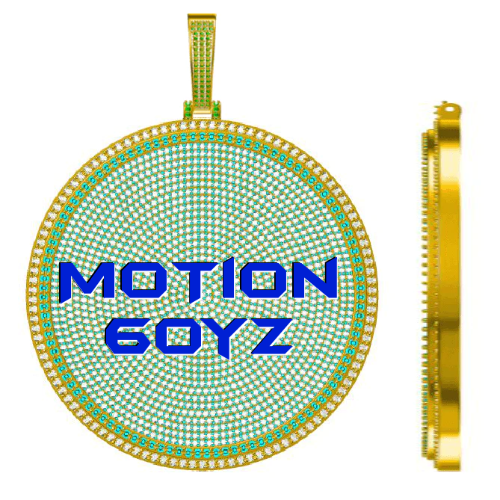 CUSTOM LETTER NECKLACE 3D BIG DISC