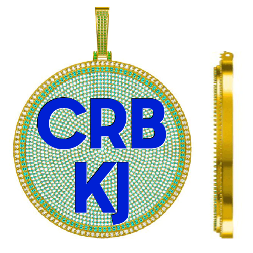 CUSTOM LETTER NECKLACE 3D BIG DISC