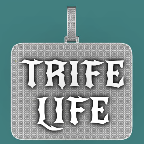 CUSTOM LETTER NECKLACE 3D BIG SQUARE