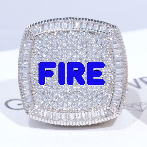 CUSTOM LETTER 3D ICED RING