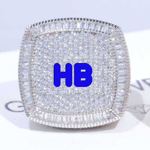 CUSTOM LETTER 3D ICED RING